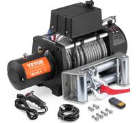 VEVOR Treuil électrique, 18 000 lb, 12 V DC Treuil pour camion avec Φ7/16 pouces x 85 pieds de guidage de la poulie du câble en acier, télécommande sans fil et filaire, IP55 étanche pour le remorquage