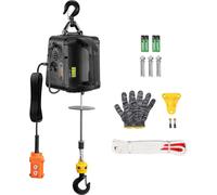 VEVOR Treuil électrique 2 en 1 Capacité de charge 498,95kg Palan Vitesse de levage ≥4m/min Treuil motorisé Hauteur de levage 7m Palan à câble 1500W Palan à câble 2 modes deManuel/câble Télécommande