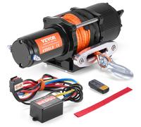 VEVOR Treuil électrique, 2048 kg de traction, 12 V CC pour véhicules tout-terrain/UTV, avec câble synthétique de 12 brins (Φ1/4 pouce x 39 pieds)