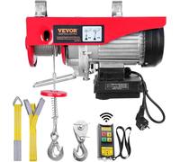 VEVOR Treuil électrique 400kg à 800kg Hauteur de levage 12m Treuil à moteur 1450W Moteur en cuivre Poulie 10m/min Vitesse de levage Palan avec télécommande sans fil Palan à câble Palan à chaîne