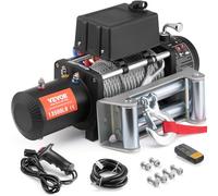 VEVOR Treuil électrique 6123 kg 12 V, câble acier Φ1,0×2438,4 cm, télécommande filaire/sans fil, IP55