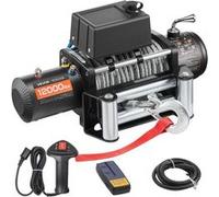 VEVOR Treuil Électrique 12 V Treuil Charge 5400 kg avec Câble Acier 9,1 mm x 26 m Télécommande sans Fil et Filaire pour Remorquage de SUV, Jeeps, Remorques, Bateaux, Véhicules Tout-terrain, Camions