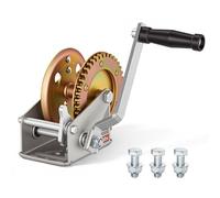 VEVOR Treuil Manuel sans Câble ni Sangle 726 kg, Treuil Remorque Bateau, avec Cliquet Bidirectionnel et Manivelle Antidérapante, pour Remorquage et Déplacement de Charges, Rapport d'Engrenage 4:1