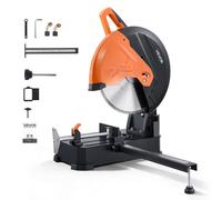 VEVOR Tronçonneuse à Métaux Lame à Froid 406,4 mm, Scie à Tronçonner 3000 W, Angle Réglable de -45° à 45°, Coupe à Sec, avec Carter de Lame Renforcé et Règle Graduée, pour Chantier, Atelier, Garage