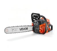 VEVOR Tronçonneuse Thermique 62 cm³ 2,7 kW Scie à Chaîne à Essence 2 Temps pour Coupe du Bois, Élagage, Défrichage, avec Guide-chaîne 508 mm, Starter Synchronisé à l'Accélérateur, Double Réservoir