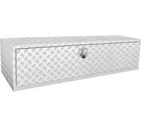 VEVOR Truckbox Boîte à outils Boîte à outils pour remorque 1524x610x610mm Boîte de rangement pour pick-up, boîte à outils en aluminium à plaques de diamant avec serrure & clés, boîte de rangement étan