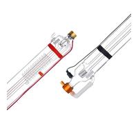 VEVOR Tube Laser CO2, 90 W, Tube de Gravure Laser en Verre Borosilicaté, Longueur 1250 mm, Diamètre Extérieur 80 mm, avec Tête en Métal, Fils Préconnectés, pour Machine de Découpe et de Gravure Laser
