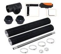 VEVOR Kit de Tuyaux de Chauffage Diesel, Conduit d’Air Extensible de 75 mm, Tuyau d'Échappement en Inox de 25 mm, 2 Bouches d'Aération, Collier de Serrage, pour Chauffages de Stationnement Diesel