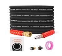 VEVOR Tuyau Flexible de Nettoyeur Haute Pression 30,5 m Tuyau de Lavage Électrique de Rechange 9,9 mm Connecteur 3/8"-φ14,8 Mâle 3/8"-φ15 Femelle Rayon de Courbure 124,5 mm 330,9 bar pour Extension