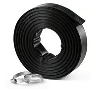 VEVOR Tuyau Refoulement Plat 38,1 mm 30,48 m Tuyau Plat Évacuation PVC Noir pour Vidange Piscine, Irrigation Agricole, Compatible Pompe à Eau/Filtre à Sable/Submersible, 6,2 bar, avec Colliers Serrage