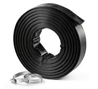 VEVOR Tuyau Refoulement Plat 50,8 mm 30,48 m Tuyau Plat Évacuation PVC Noir | Pour Vidange Piscine, Irrigation Agricole, Compatible Pompe à Eau/Filtre à Sable/Submersible, 6,2 bar, avec Colliers Serrage