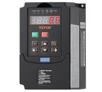 VEVOR Variateur de fréquence 1,5 kW 7,5 A entrée mono/triphasé 40-60Hz sortie 0-400Hz pour broche CNC