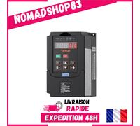 VEVOR Variateur de fréquence 1,5 kW 7,5A VFD monophasé/triphasé 220V vers