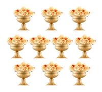 VEVOR Vase de mariage, lot de 10, supports de fleurs de mariage de 16 cm de haut, vase or en métal pour centre de table pour tables, dîner de mariage, cérémonie, anniversaire, événement, décoration