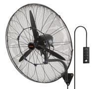 VEVOR Ventilateur brumisateur mural, 74,9 cm, ventilateur industriel oscillant étanche, 3 vitesses, 9500 CFM, ventilateur commercial ou résidentiel pour refroidissement entrepôt, serre, atelier, noir