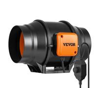 VEVOR Ventilateur de conduit en ligne, 152,4 mm, extracteur d'air silencieux 550 m³/h contrôleur de vitesse variable moteur CA, booster de refroidissement pour tentes de culture, culture hydroponique