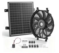 VEVOR Ventilateur d'Extraction Solaire 30,5 cm, Ventilateur de Grenier Solaire 2208,7 m³/h, Extracteur d'Air pour Grenier, Serre, Poulailler, Garage et Atelier, avec Thermostat et Supports de Montage