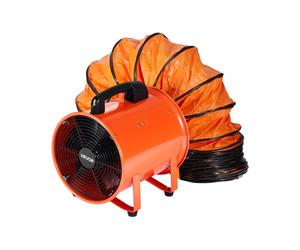 VEVOR Ventilateur d'Extraction 300 W Extracteur d'Air Conduit Industriel 304,8 mm Tuyau Extraction 10 m Volume d'Air 4373 m3/h Ventilateur Évacuation 2 Engrenages pour Extraire Fumée Maison