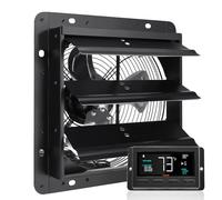 VEVOR Ventilateur d'extraction à volets, 25,4 cm avec contrôleur de température et d'humidité, extracteur d'air de grenier mural réglable à vitesse variable, 1400 m³/h, moteur EC, pour serre, garage