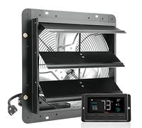 VEVOR Ventilateur d'extraction à volets, 35,6 cm avec contrôleur de température et d'humidité, extracteur d'air de grenier mural réglable à vitesse variable, 1700 m³/h, moteur EC, pour serre, garage