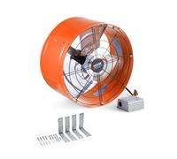 VEVOR Ventilateur d'Extraction de Grenier, 380x200 mm, Extracteur d'Air de Grenier avec Thermostat Réglable, Maille Extérieure, Capacité Flux d'Air 1650 CFM, pour Pignon, Toit, Garage, Atelier, Maison
