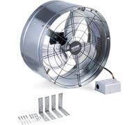VEVOR Ventilateur d'extraction Loft, 380 x 200 mm, ventilateur d'extraction avec gril extérieur, capacité de débit d'air de 1300 CFM pour toit à pignon, garage, atelier, maison