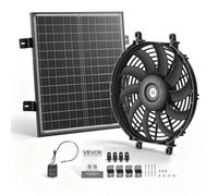 VEVOR Ventilateur d'Extraction Solaire 30,5 cm, Ventilateur de Grenier Solaire 2208,7 m³/h, Extracteur d'Air pour Grenier, Serre, Poulailler, Garage et Atelier, avec Thermostat et Supports de Montage