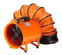 VEVOR Ventilateur Extracteur Air Industriel 30,48cm Haute Performance 4373m³/h Tuyau 10m Orange