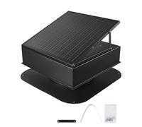 VEVOR Ventilateur Extraction de Toit Solaire 35 W avec Thermostat Intelligent, Flux Air 2400 CFM, Moteur Courant Continu sans Balais Intégré, pour Refroidissement Déshumidification Ventilation Grenier