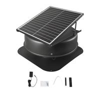 VEVOR Ventilateur Extraction de Toit Solaire 42 W avec Thermostat Intelligent, Télécommande, Flux d'Air 2800 CFM, Moteur à Courant Continu sans Balais Intégré pour Refroidissement Ventilation Grenier