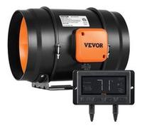 VEVOR Ventilateur Extraction HVAC Performance Maximale 1371m鲁/h 68W Vitesse R茅glable 20cm Noir