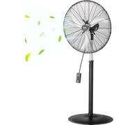 VEVOR Ventilateur industriel sur pied, 670 mm, ventilateur oscillant à 85 degrés, ventilateur réglable en hauteur, ventilateur pour salon, maison, bureau, noir