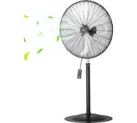 VEVOR Ventilateur industriel sur pied, 810 mm, oscillation de 85 degrés, ventilateurs réglables en hauteur avec 3 vitesses réglables, machine à vent pour salon, maison, bureau, noir
