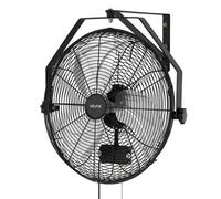VEVOR Ventilateur Mural Industriel 45 cm, Ventilateur Mural Protection IP44 pour Atelier, Garage, Entrepôt et Salle de Sport, 3 Vitesses, Angle Réglable, Pales en Aluminium, Grille en Acier, Noir