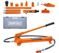 VEVOR Vérin Hydraulique 10T Presse Carrosserie Portable 13,2cm Avec Tuyau Huile 14m
