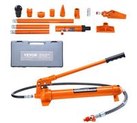 VEVOR Vérin Hydraulique 12 T, Presse Hydraulique Carrosserie Carrossier Portable Course 132 mm, avec Tuyau d'Huile de 1,4 m et Coffret, pour la Réparation de Châssis de Voiture Construction Auto
