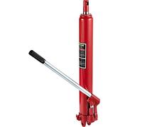 VEVOR Vérin Hydraulique Long pour Grue d'Atelier 3 T, Cylindre Hydraulique Support Moteur avec Pompe à Simple Piston et Base à Chape, Tige Hydraulique pour Chèvre Levage Moteur, Entretien Auto, Rouge