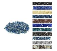 VEVOR Verre de Feu pour Braséro, 4,5 kg, Pierres en Verre pour Foyer à Gaz, 12,7 mm, Réfléchissantes, Pierres Décoratives pour Cheminée à Gaz, Intérieur, Extérieur, Bleu Cobalt, Bleu Aqua, Transparent