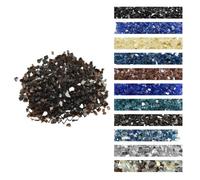 VEVOR Verre de Feu pour Braséro, 4,5 kg, Pierres en Verre pour Foyer à Gaz, 12,7 mm, Sans Fumée et Réfléchissante, Pierres Décoratives Résistantes, pour Cheminée à Gaz, Intérieur et Extérieur, Cuivre