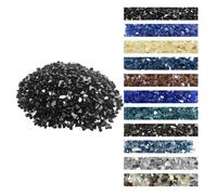 VEVOR Verre de Feu pour Braséro, 4,5 kg, Pierres en Verre pour Foyer à Gaz, 12,7 mm, Sans Fumée et Réfléchissante, Pierres Décoratives Résistantes, pour Cheminées à Gaz, Intérieur et Extérieur, Noir