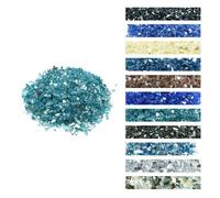 VEVOR Verre de Feu pour Braséro, 4,5 kg, Pierres en Verre pour Foyer à Gaz, 12,7 mm, Sans Fumée, Réfléchissante, Pierres Décoratives Résistantes pour Cheminée à Gaz, Intérieur et Extérieur, Bleu Aqua