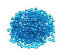 VEVOR Verre de Feu pour Braséro, 4,5 kg, Pierres en Verre pour Foyer à Gaz, 19,05 mm, Perles de Verres, Sans Fumée, Réfléchissantes, Pierres Décoratives Résistantes, pour Cheminée à Gaz, Bleu Caraïbes