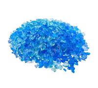 VEVOR Verre de Feu pour Braséro, 4,5 kg, Pierres en Verre pour Foyer à Gaz, 19,05 mm, Sans Fumée, Pierres Décoratives pour Cheminée à Gaz, Intérieur et Extérieur, Bleu Aqua, Bleu Caraïbes, Vert Aqua