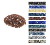 VEVOR Verre de Feu pour Braséro, 4,5 kg, Pierres en Verre pour Foyer à Gaz, 6,35 mm, Sans Fumée et Réfléchissantes, Pierres Décoratives, pour Cheminées à Gaz, Intérieur et Extérieur, Couleur Cuivre