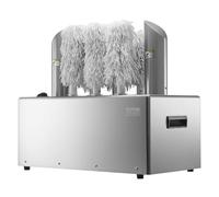 VEVOR verre Polisseuse Électrique Commerciale pour Essuyage et Polissage des Verres à 8 Brosses 660 Tasses/heure