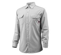 VEVOR Veste de soudage, taille L, manteau de protection pour soudeur en coton ignifuge 198 g, résistante à la chaleur, lavable en machine, avec boutons-pression en métal et poignets réglables, gris