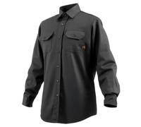 VEVOR Veste de soudage taille XXL, manteau de protection pour soudeur en coton ignifuge 198 g, veste de sécurité résistante à la chaleur lavable en machine avec col, poignets et poches réglables, noir