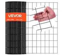 VEVOR WGFS25001 - Noir - Grillage soudé 61 cm x 7,6 m - Maille 5 x 7,5 cm - Fil galvanisé revêtu PVC calibre 16