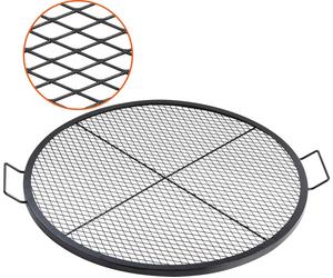 VEVOR X-Marks Grille de foyer, Φ 910 x 25 mm， en acier avec poignée et fil X de soutien, Ustensiles de cuisine portables pour le camping et les réunions en plein air, noir