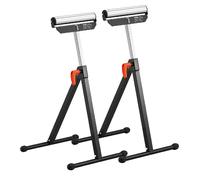 VEVOR YH-RS004 - lot de 2 servantes à rouleaux pliables - capacité 61 kg - hauteur réglable 680-1079,5 mm - tête rouleau acier poli
